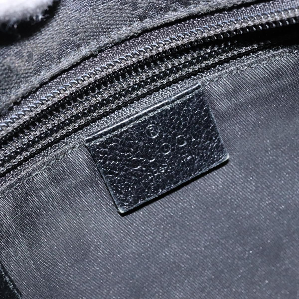 Gucci GUCCI GG Canvas Web Sherry Line Shoulder Bag Black Silver 189749 Authentic bs28637