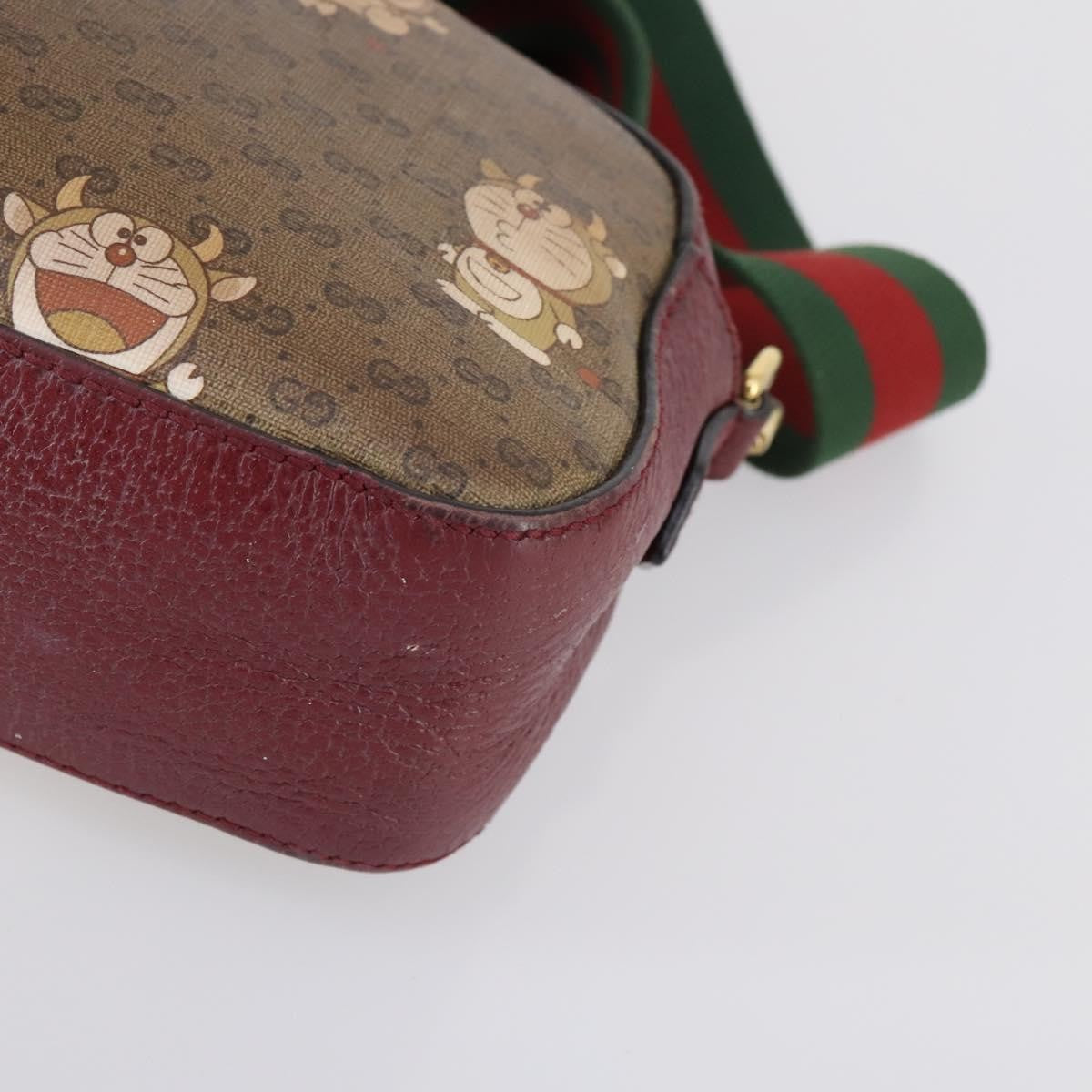 Gucci GUCCI Micro GG Supreme Doraemon Collaboration Bag PVC Beige 574886 Authentic 143965