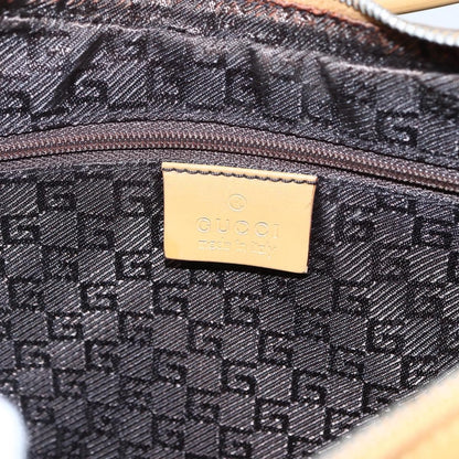 Gucci GUCCI Shoulder Bag Leather Brown Silver 001 3812 Authentic BA10652