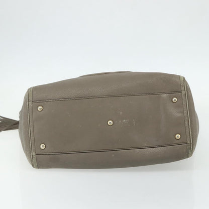 Gucci GUCCI Soho Hand Bag Leather Gray Gold 282309 Authentic 178647