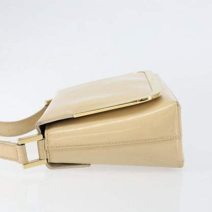 Gucci GUCCI Shoulder Bag Patent leather Beige Gold 007 2113 0278 Authentic bs30927