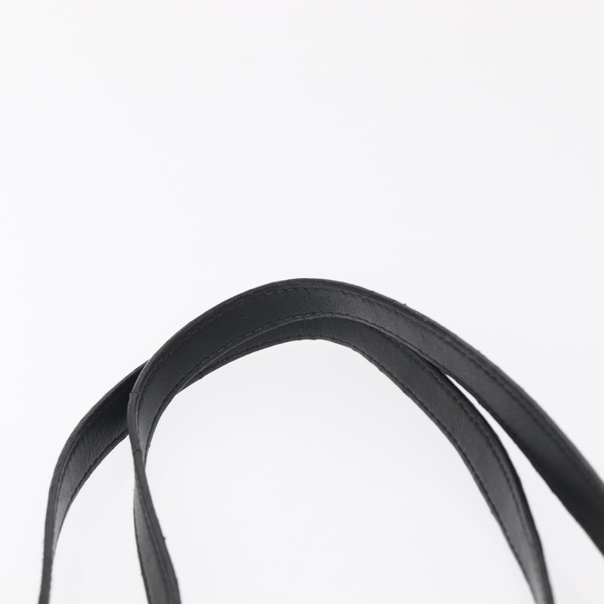 Gucci GUCCI Tote Bag Leather Black Gold 002 1099 Authentic 166099