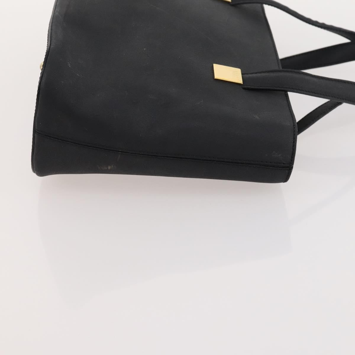 Celine CELINE Macadam Canvas Hand Bag PVC Leather 2 Set Brown Navy Authentic bs34088