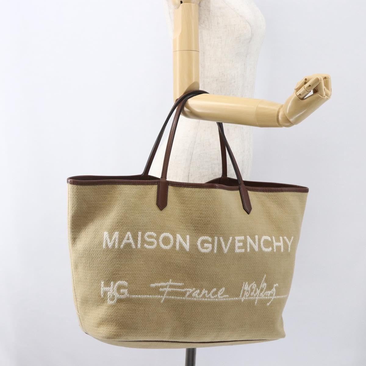 Givenchy GIVENCHY Tote Bag Canvas Beige Authentic ka1015