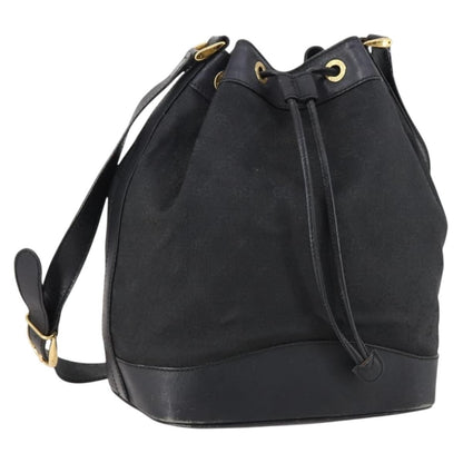 Gucci GUCCI GG Canvas Shoulder Bag Black Gold 001 2854 1627 Authentic 141820