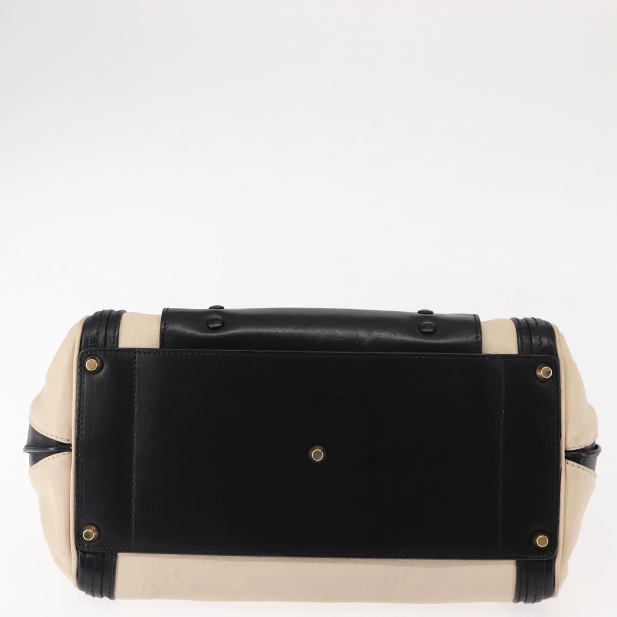 Chloé Chloé Chloe Little Alice Hand Bag Leather 2way White Gold Authentic am9323