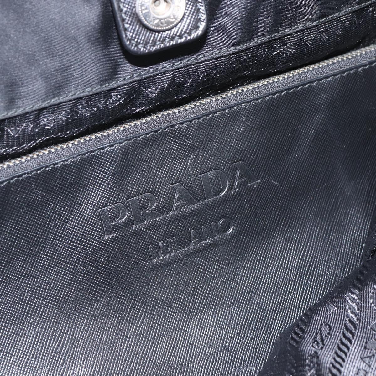 Prada PRADA Tote Bag Nylon Black Silver Authentic 160717