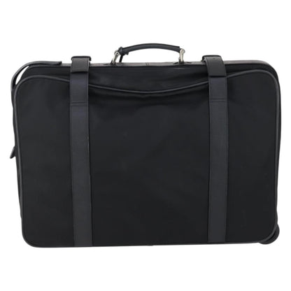 Prada PRADA Trunk Nylon Black Silver Authentic am9650 Bag