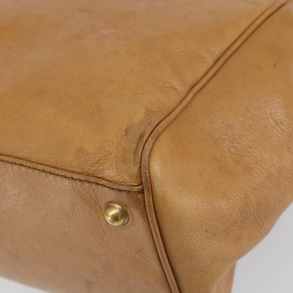 Gucci GUCCI Interlocking Hand Bag Leather Brown Gold 121551 Authentic ep11723