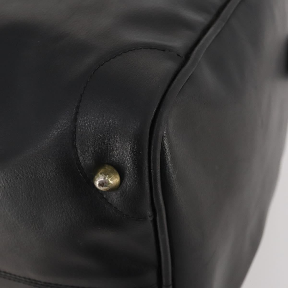 Valentino VALENTINO Boston Bag Leather Black Gold Authentic bs35030A