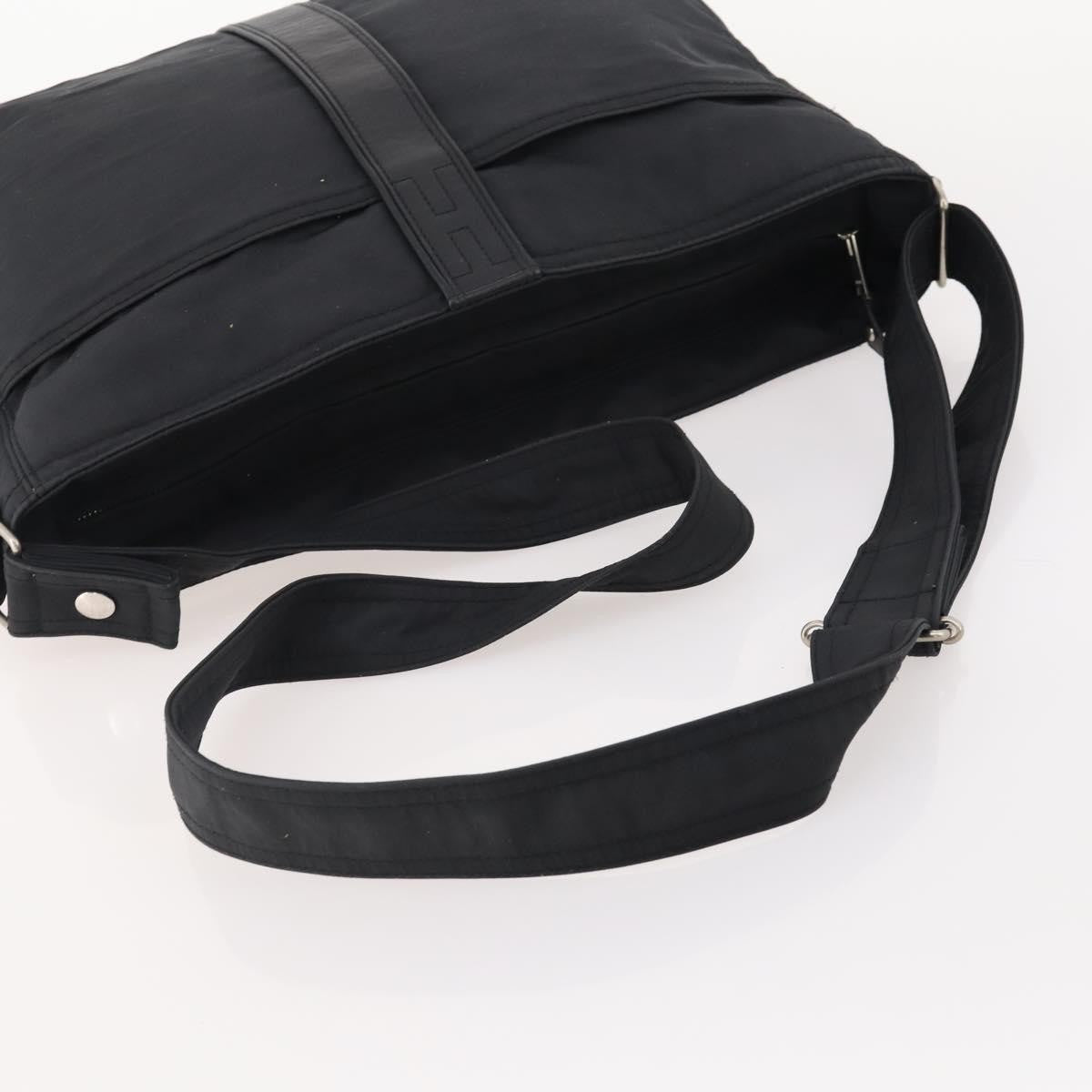 Hermès Hermès HERMES Acapulco Basas MM Shoulder Bag Nylon Black Authentic BAZ192