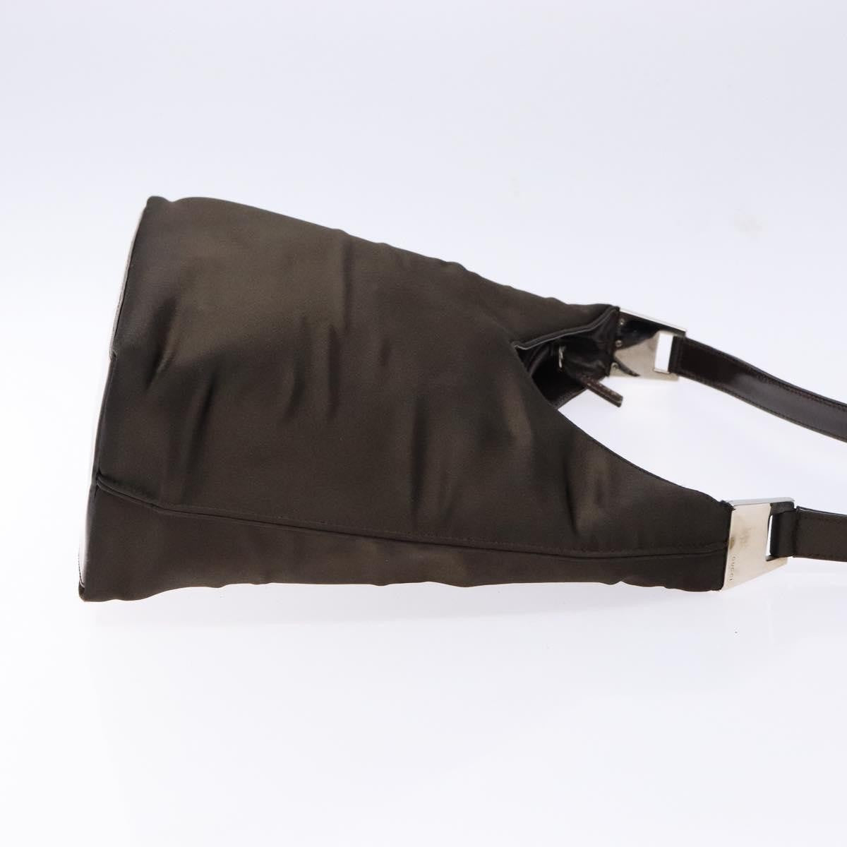 Gucci GUCCI Shoulder Bag Nylon Brown Silver 001 3017 Authentic 135184