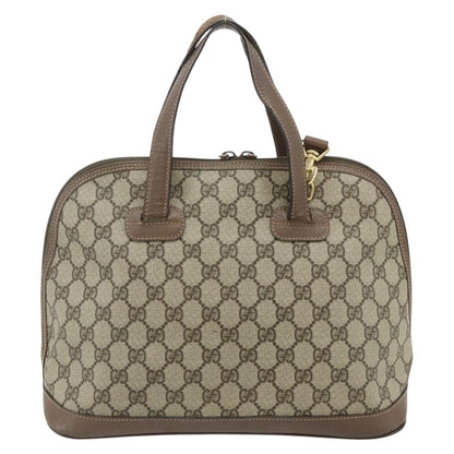 Gucci GUCCI GG Supreme Hand Bag PVC 2way Beige Gold Authentic 179199