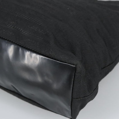 Prada PRADA Hand Bag Nylon Black Silver Authentic 96925