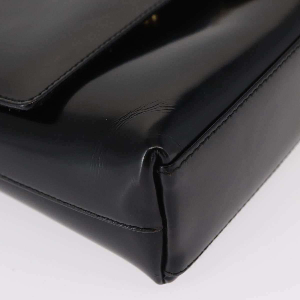 Gucci GUCCI Shoulder Bag Patent leather Black Gold 007 3444 0282 Authentic ti3515