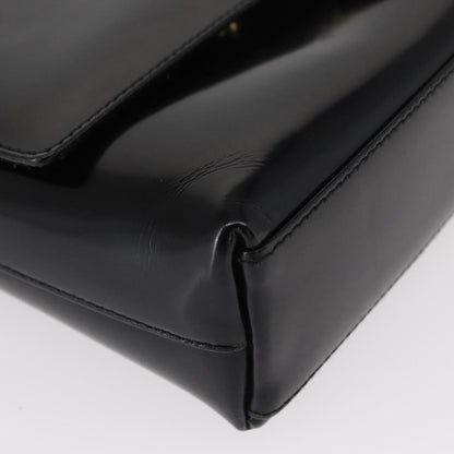 Gucci GUCCI Shoulder Bag Patent leather Black Gold 007 3444 0282 Authentic ti3515