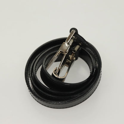 Gucci GUCCI Hand Bag Enamel 2way Black Gold 000 2113 0553 Authentic ti3137