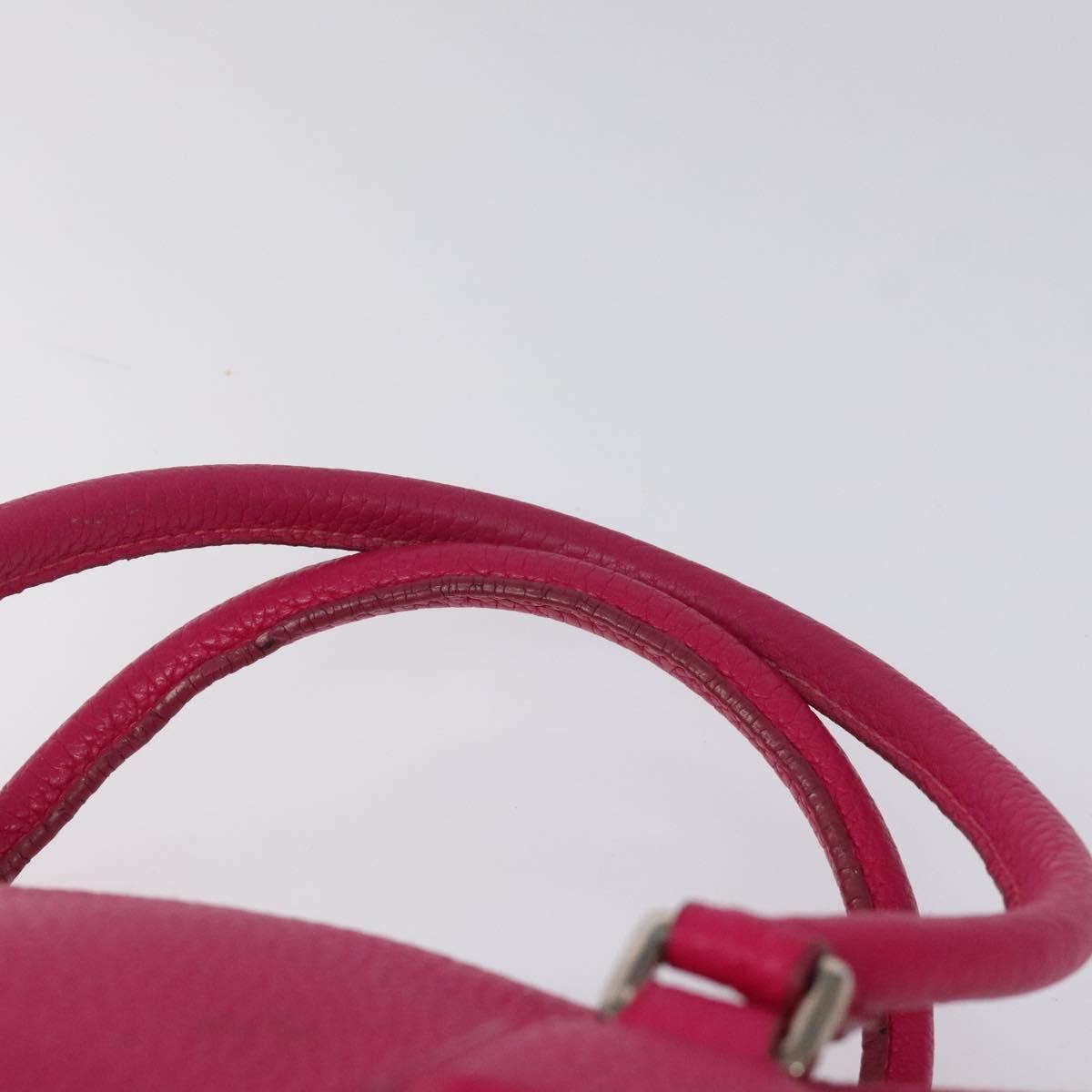 Loewe LOEWE Anagram Hand Bag Leather Pink Gold Authentic yk17930