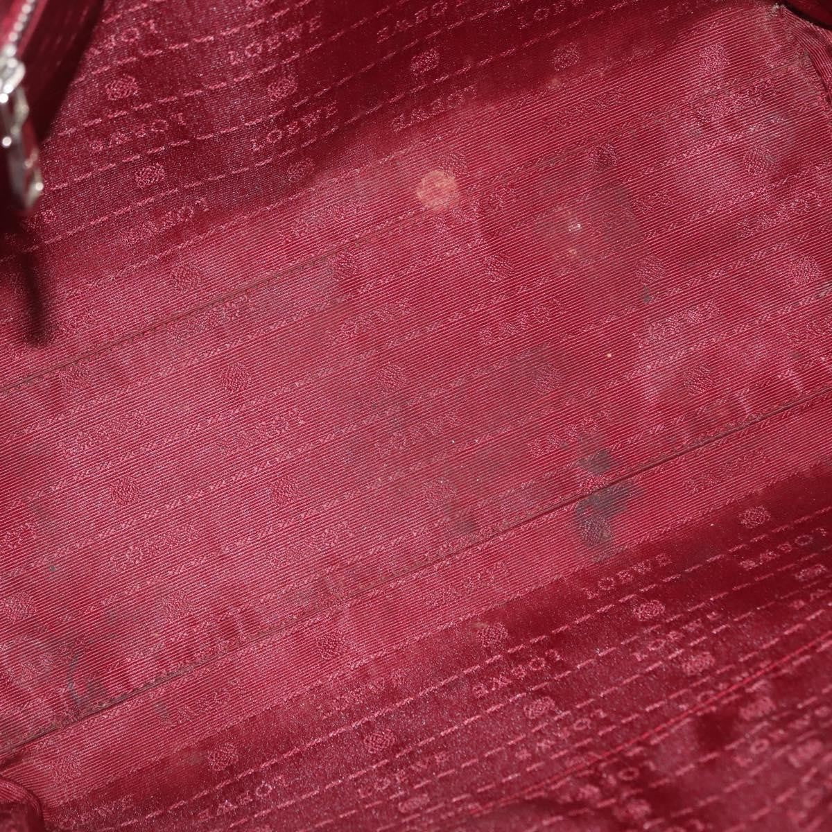Loewe LOEWE Heritage Tote Bag Leather Red Silver Authentic BSZ189