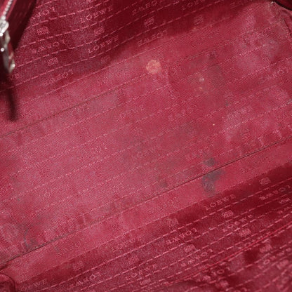 Loewe LOEWE Heritage Tote Bag Leather Red Silver Authentic BSZ189