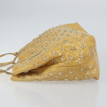 Jimmy Choo Jimmy Choo Studs Tote Bag Enamel Yellow Gold Authentic bs31691