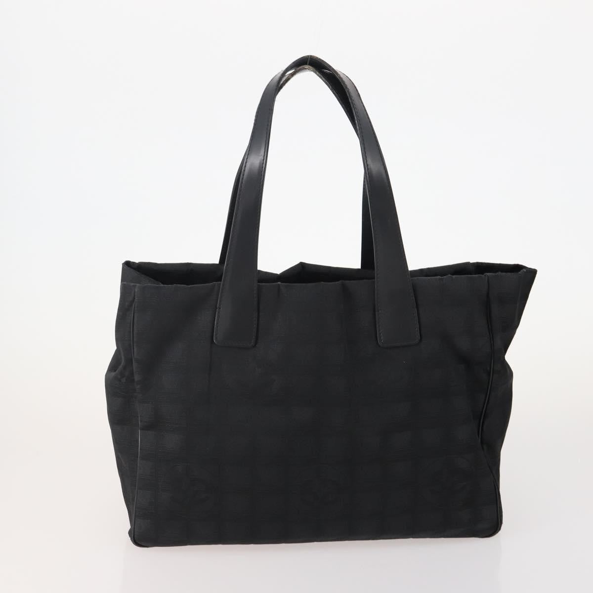 Chanel CHANEL New Travel line Tote Bag Nylon 3 Set Black CC Authentic BA12665