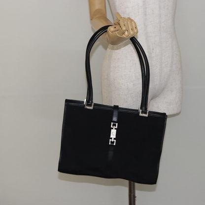 Gucci GUCCI Jackie Shoulder Bag Nylon Black Silver 002 1073 3444 Authentic bs29509