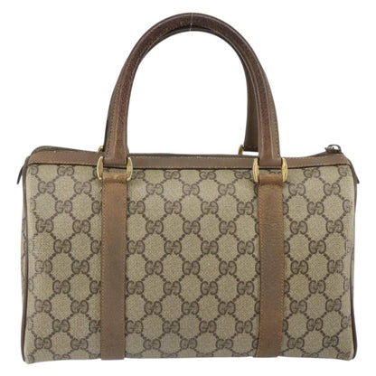 Gucci GUCCI GG Supreme Web Sherry Line Hand Bag PVC Beige 116 02 006 Authentic 162248