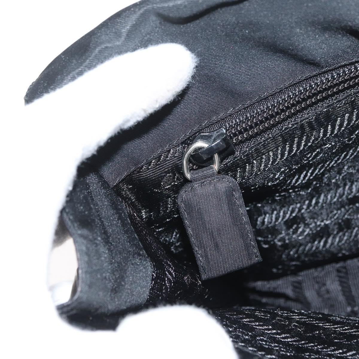 Prada PRADA Shoulder Bag Nylon Black Silver Authentic YKZ1095A
