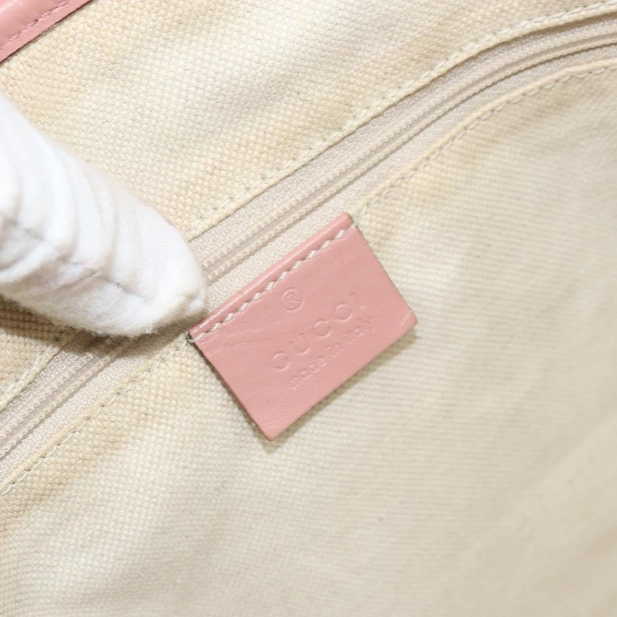 Gucci GUCCI GG Canvas Tote Bag Nylon Pink Gold 211976 Authentic LNZ669
