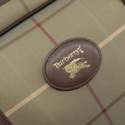 Burberrys Burberrys Nova Check Boston Bag Canvas Beige Gold Authentic ep13303
