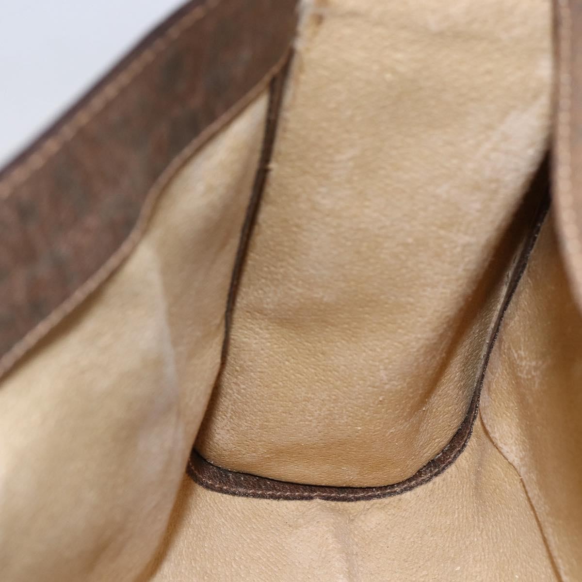 Gucci GUCCI GG Supreme Hand Bag PVC Beige Gold Authentic 150024