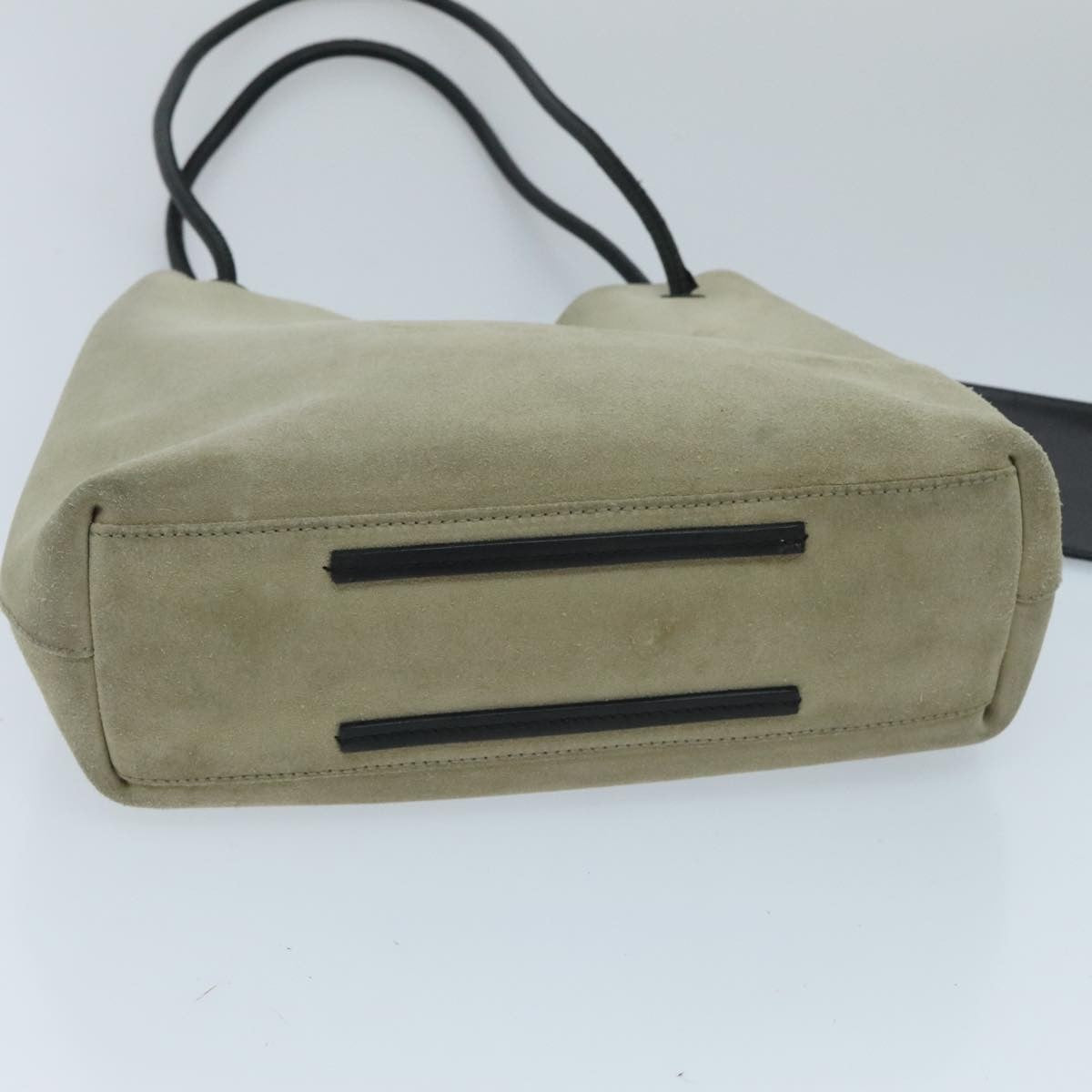 Gucci GUCCI Shoulder Bag Suede Beige 101341 Authentic 96679