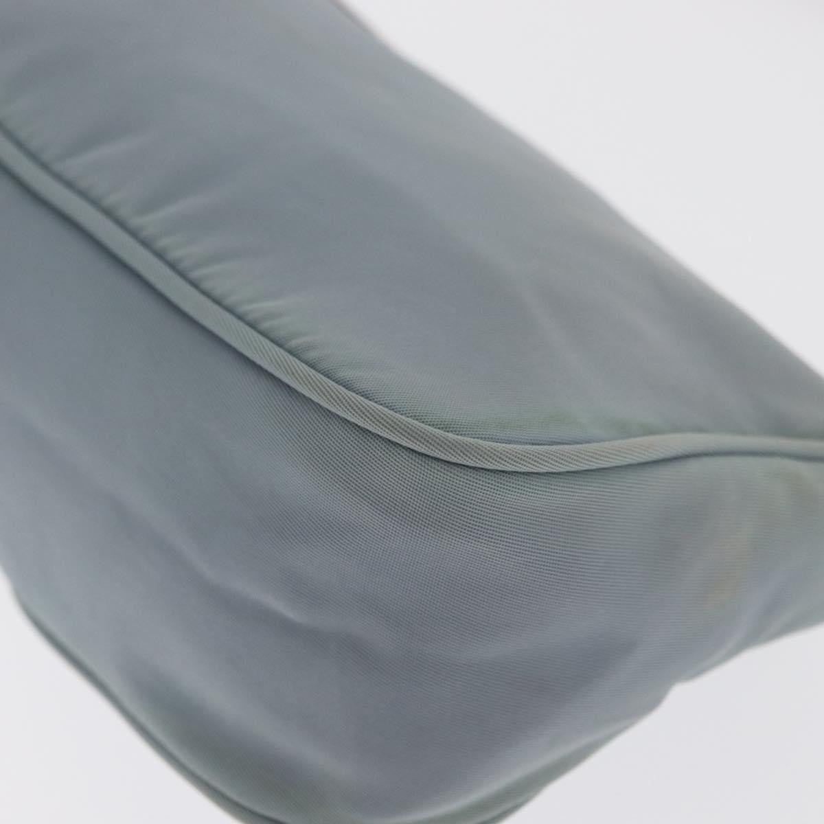 Prada PRADA Accessory Pouch Nylon Light Blue Silver Authentic 170583 Bag