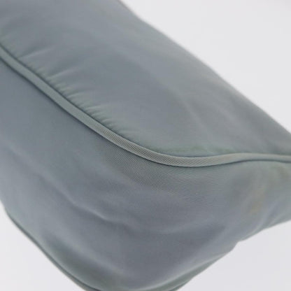 Prada PRADA Accessory Pouch Nylon Light Blue Silver Authentic 170583 Bag