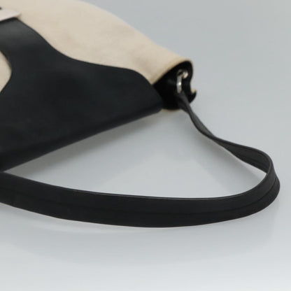 Gucci GUCCI Shoulder Bag Canvas Leather White Black Authentic ti2765