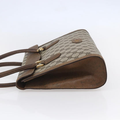 Gucci GUCCI GG Supreme Hand Bag PVC Beige Gold Authentic 150024