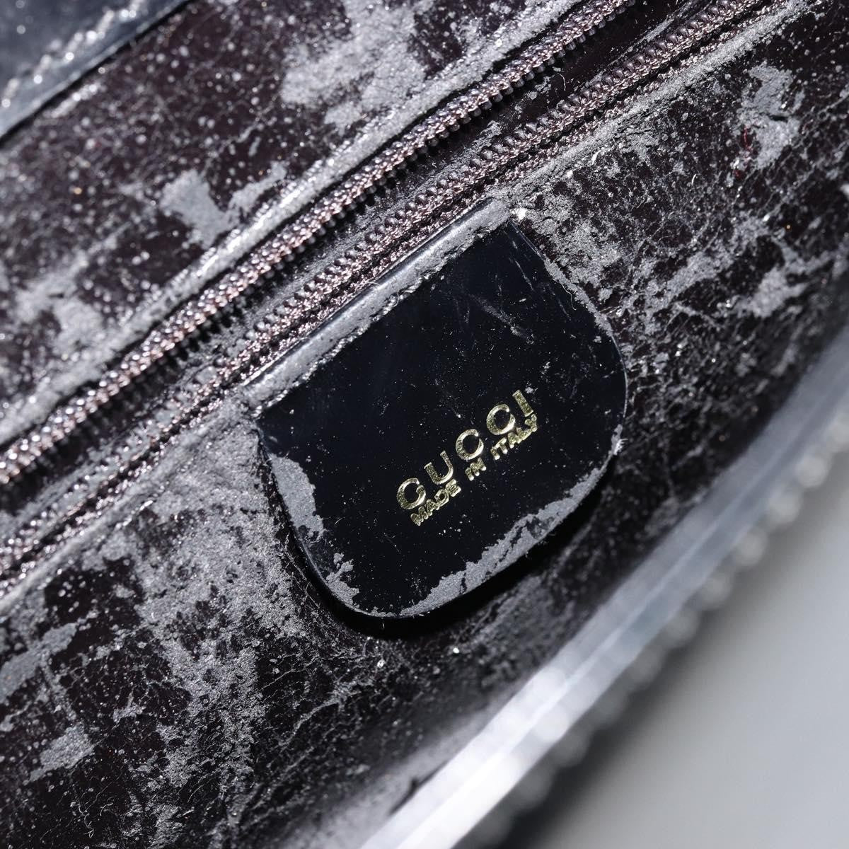 Gucci GUCCI Shoulder Bag Patent leather Black Gold 001 2113 1792 Authentic 149795