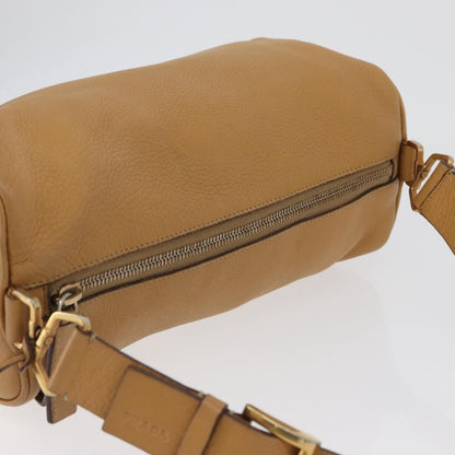 Prada PRADA Shoulder Bag Leather Brown Gold Authentic 172272
