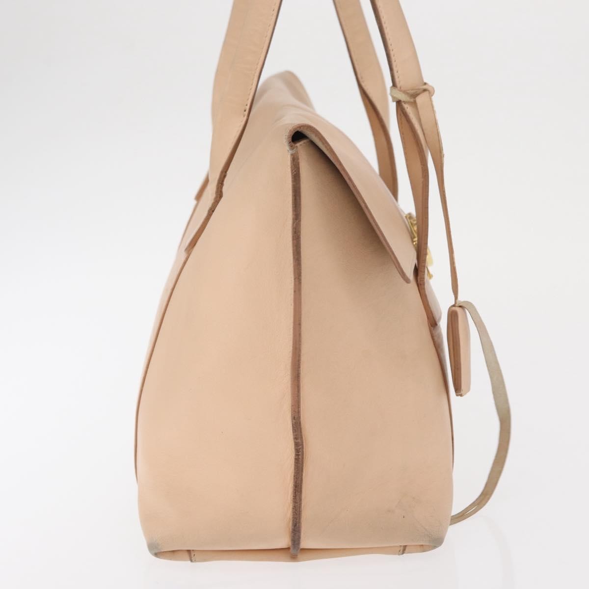 Salvatore Ferragamo Salvatore Ferragamo Gancini Shoulder Bag Leather Pink Gold Authentic 171552