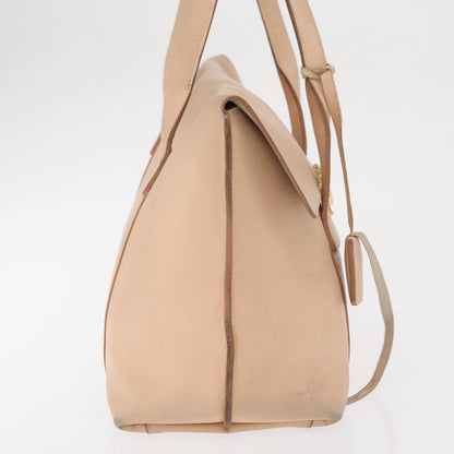 Salvatore Ferragamo Salvatore Ferragamo Gancini Shoulder Bag Leather Pink Gold Authentic 171552