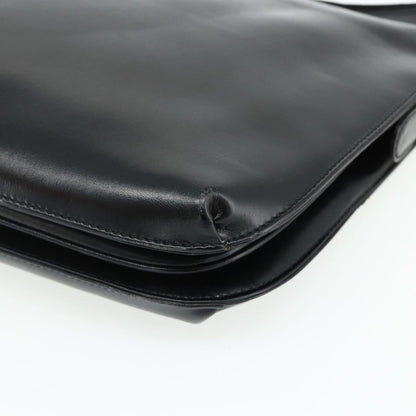 Loewe LOEWE Anagram Shoulder Bag Leather Black Gold Authentic 177548