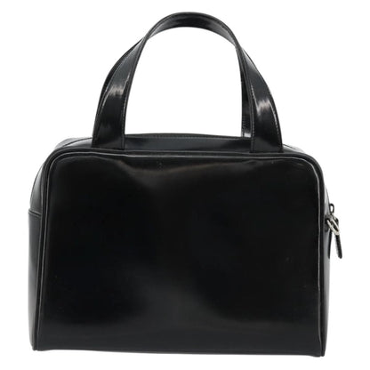 Gucci GUCCI Soho Hand Bag Patent Leather Black Silver 000 1274 0505 Authentic ep14495