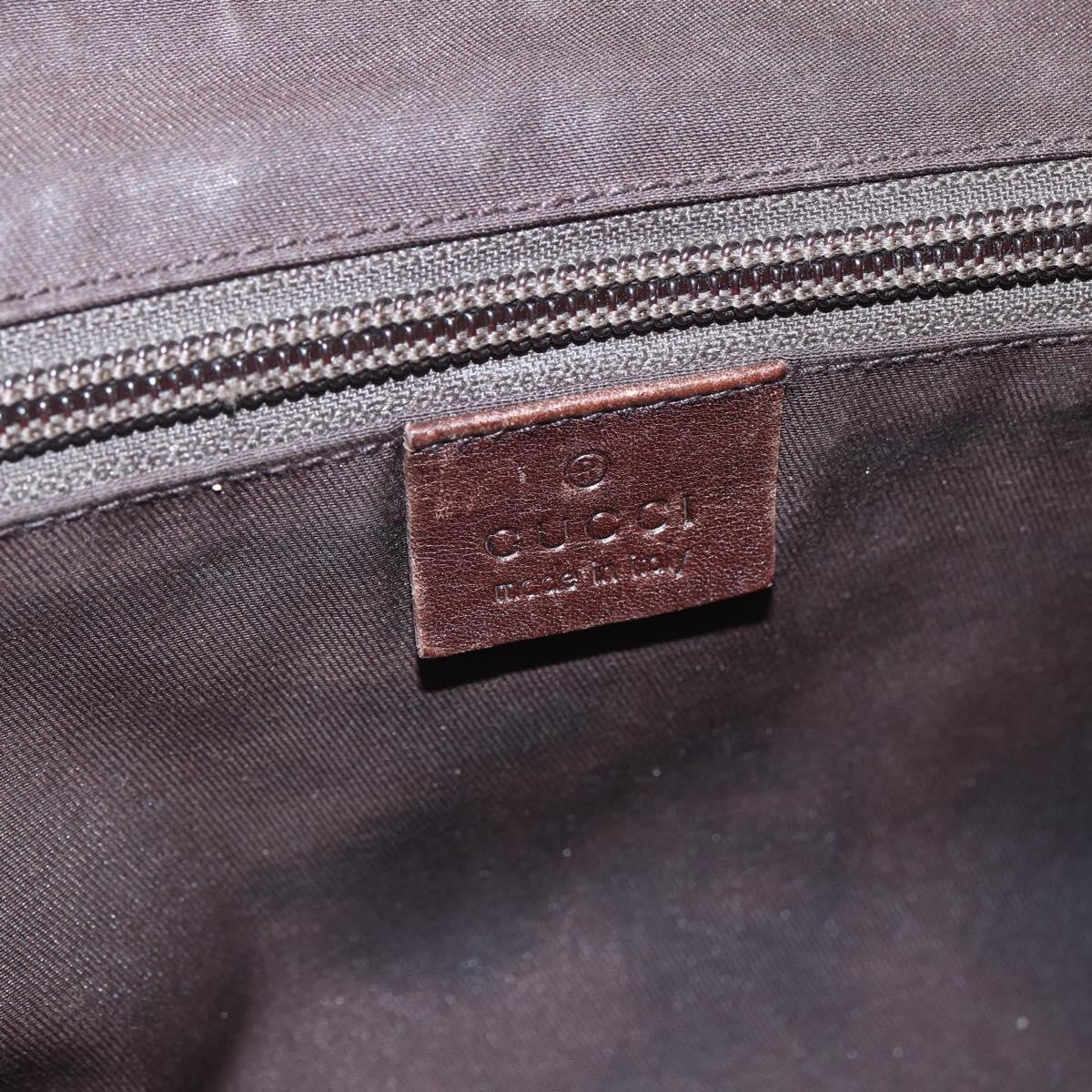 Gucci GUCCI GG Canvas Web Sherry Line Shoulder Bag Red Silver beige 145858 Authentic 166768