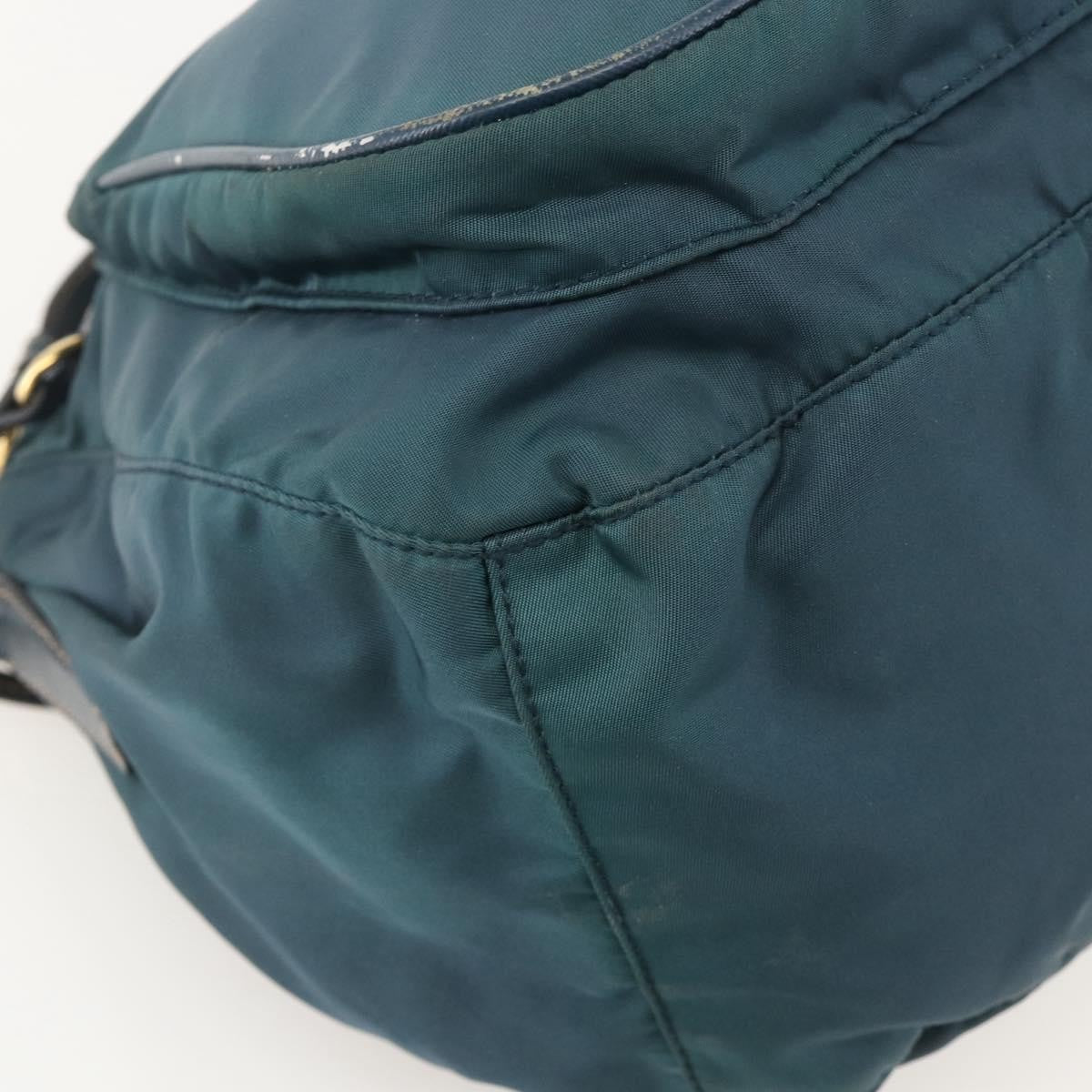 Prada PRADA Shoulder Bag Nylon Green Gold Authentic YKZ1088