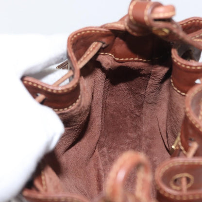 Gucci GUCCI Shoulder Bag Leather Brown Gold 007 984 0065 Authentic fm5085
