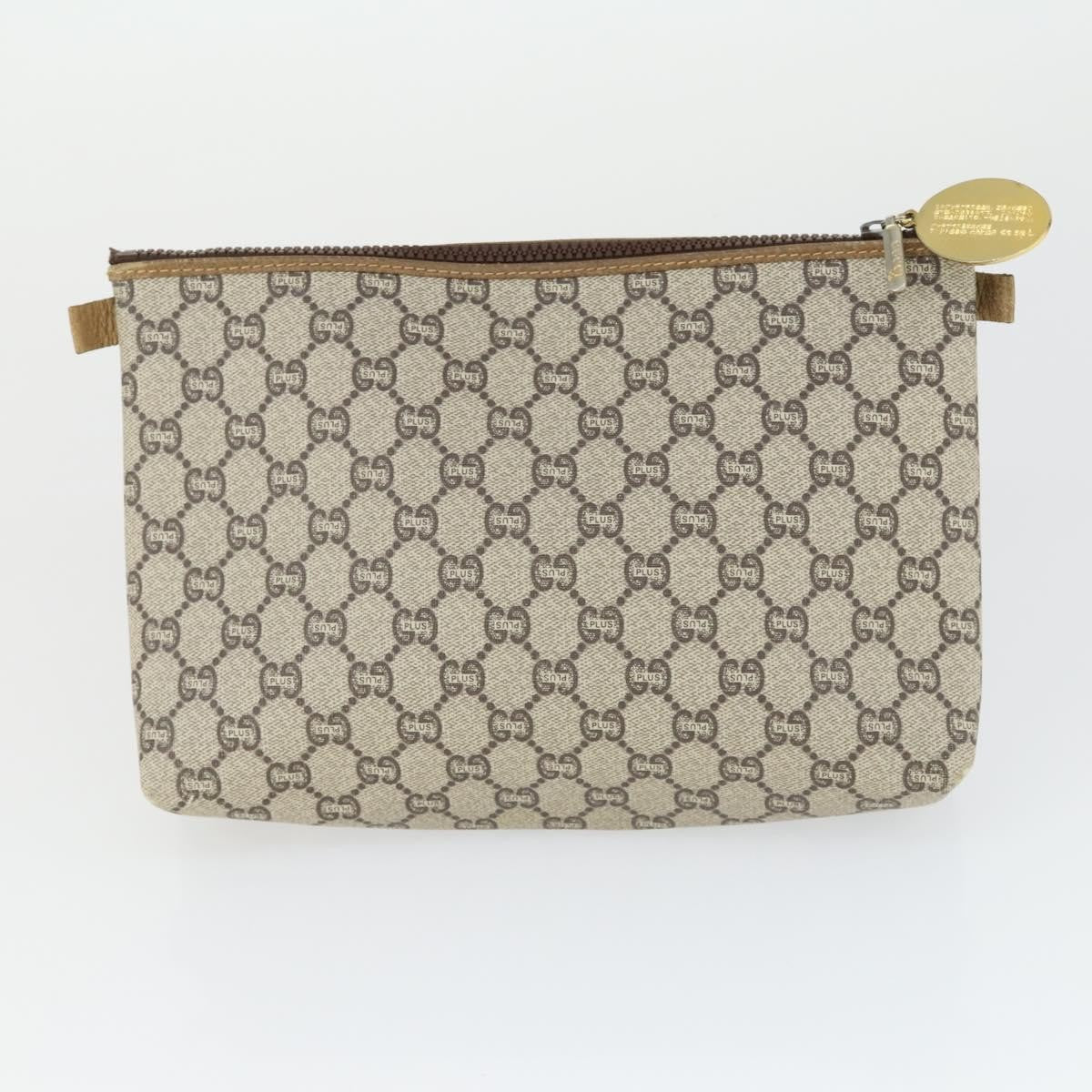 Gucci GUCCI GG Supreme GG Plus Web Sherry Line Bag PVC 4 Set Beige Green Authentic 160748