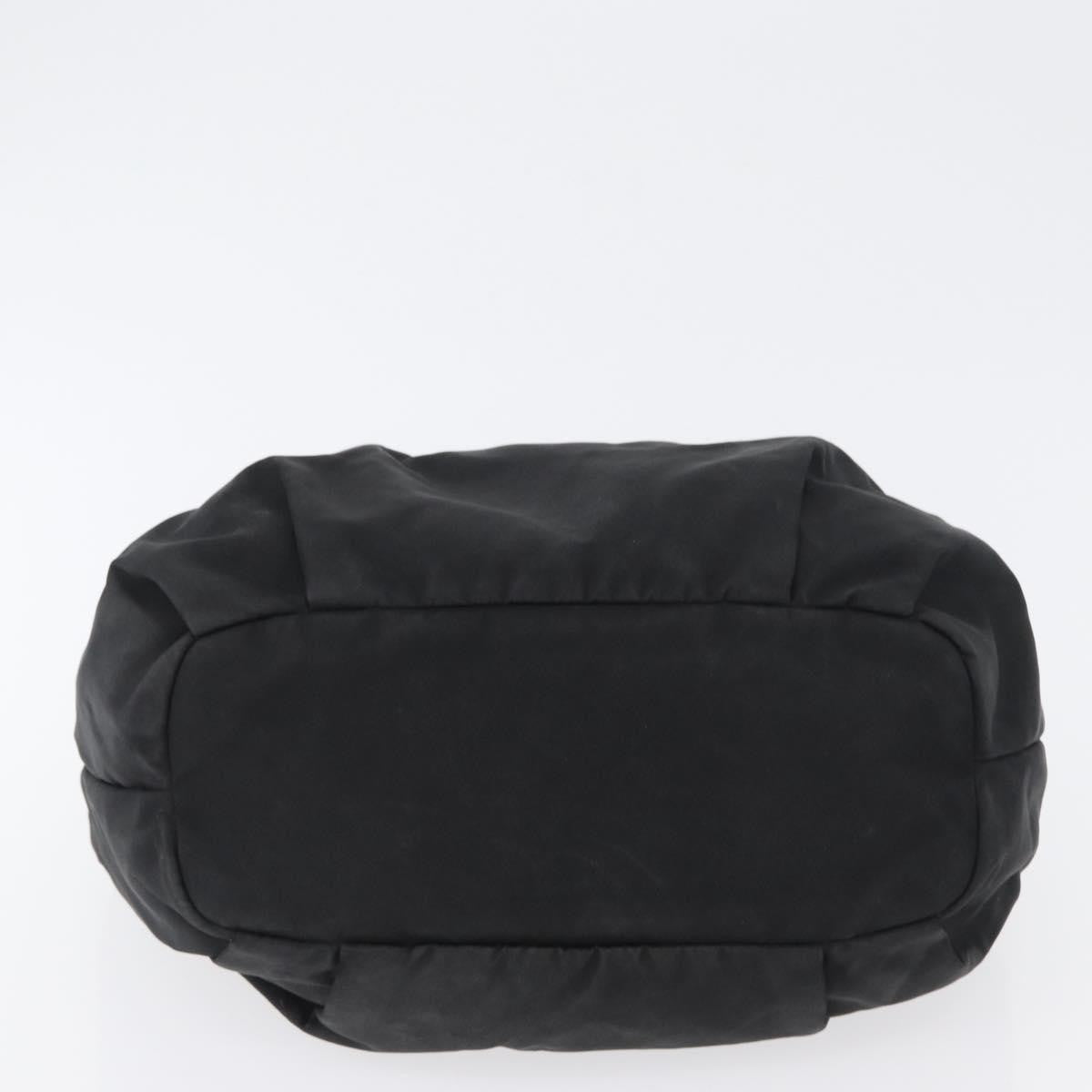 Prada PRADA Hand Bag Nylon Black Gold Authentic 172825
