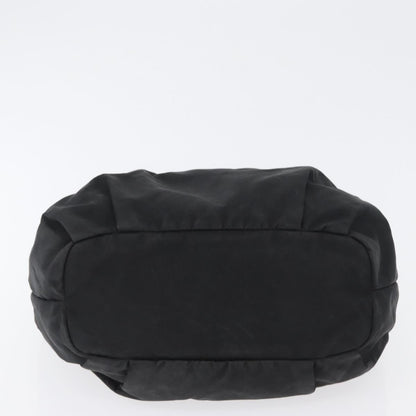 Prada PRADA Hand Bag Nylon Black Gold Authentic 172825