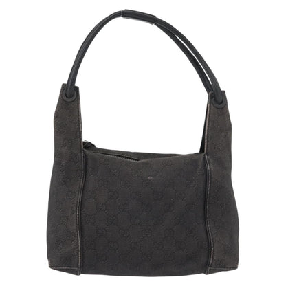Gucci GUCCI GG Canvas Shoulder Bag Black 101333 Authentic 173490
